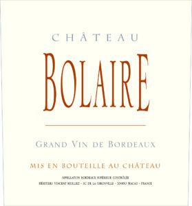 Chateau Bolaire Etikett