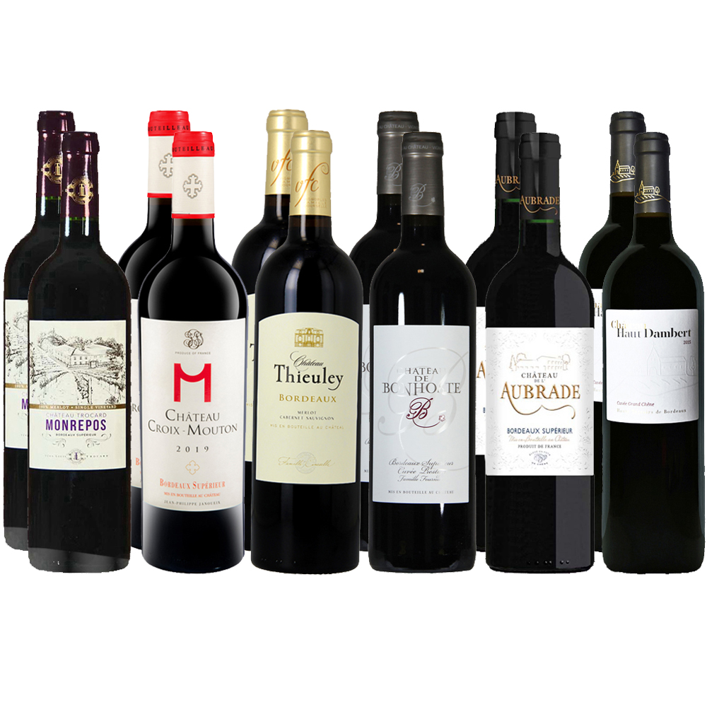 Probierpaket Rotwein 12er Bordeaux AOC